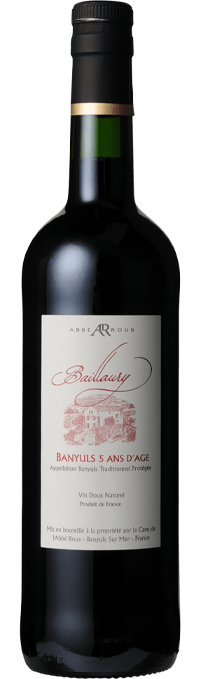 vin doux banyuls 5 ans abbé rous