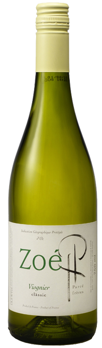 vin zoé viognier parcé frères blanc